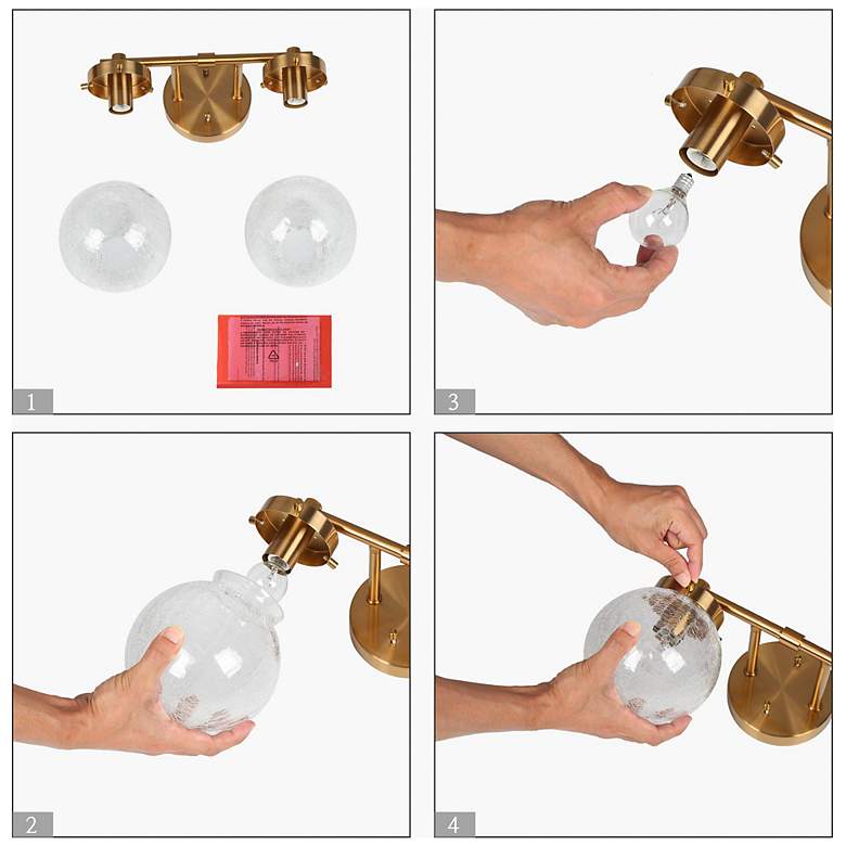 Image 7 Aevas 2-Light 13.8" Wide Gold Gold Bath Light more views