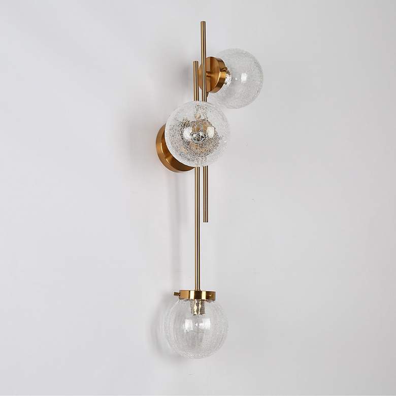 Image 1 Aevas 30" High Plating Brass 3-Light Wall Sconce