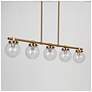 2_Aevas 5-Light 38.2" Wide Gold Linear Glass Island Chandelier Lights more views