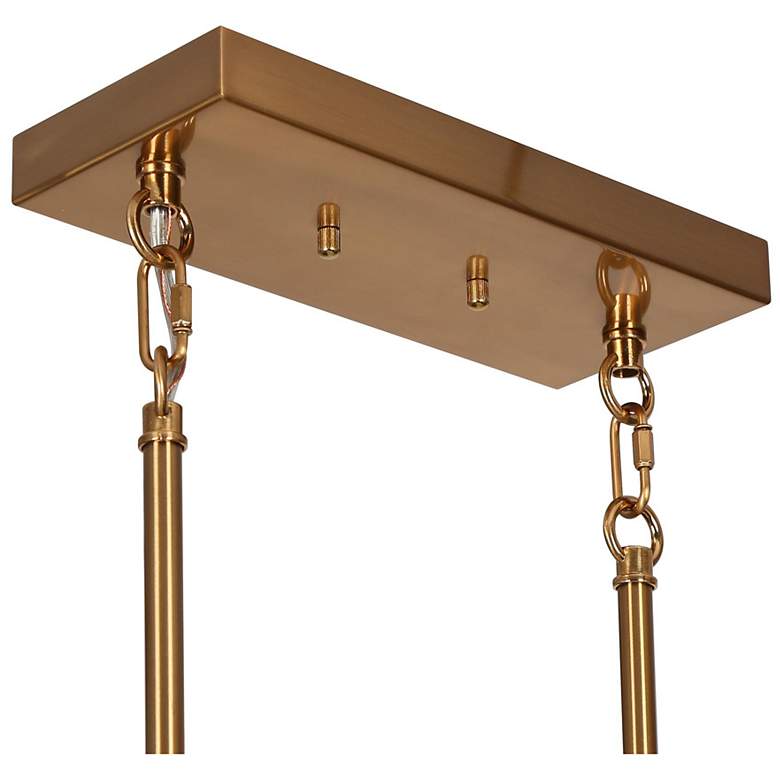 Image 4 Aevas 5-Light 38.2" Wide Gold Linear Glass Island Chandelier Lights more views