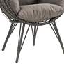 4_Aeven Light Gray Fabric and Black Wicker Teardrop Patio Chair more views