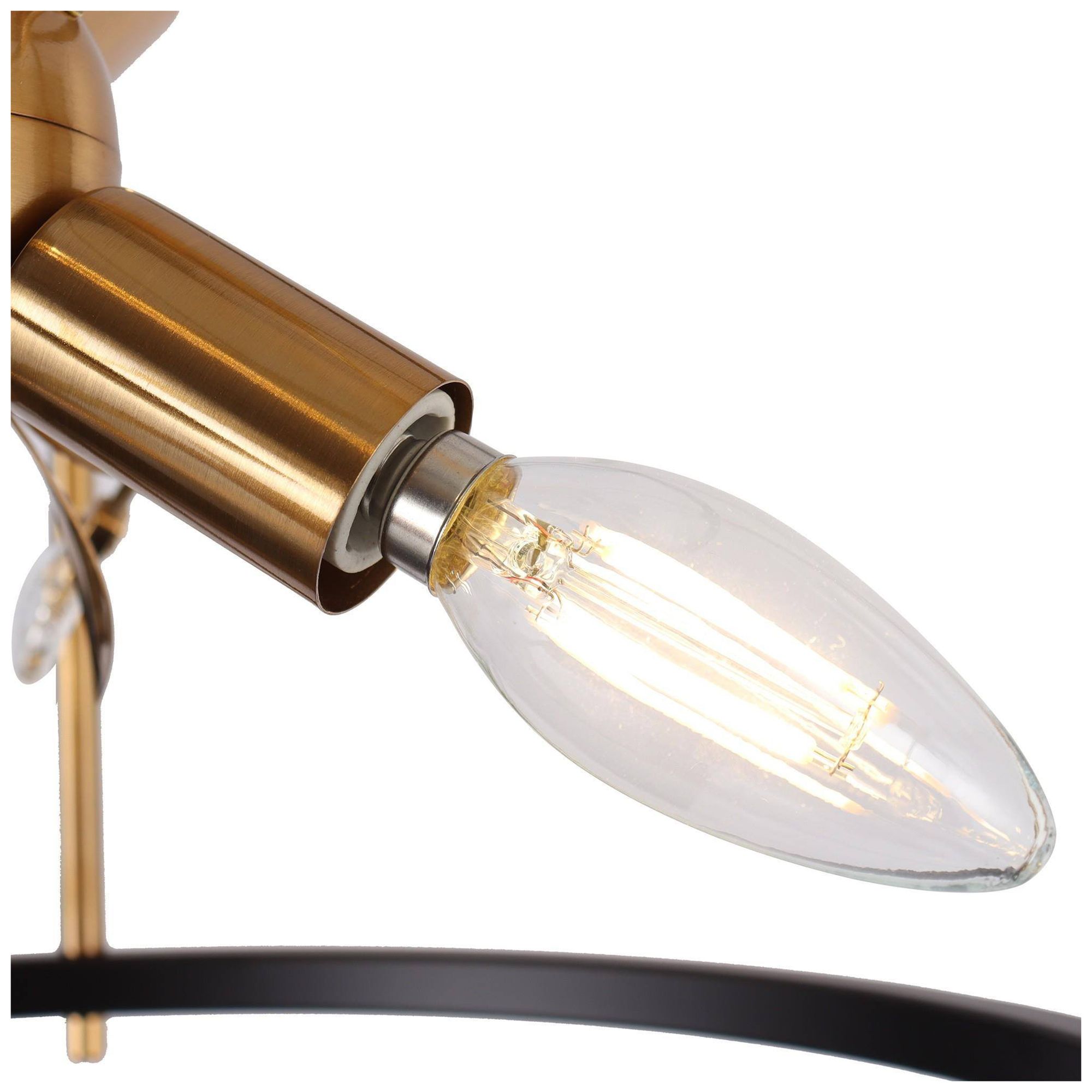 Aeyilana 4-Light Black Gold Lantern Ceiling Light - Made to Order