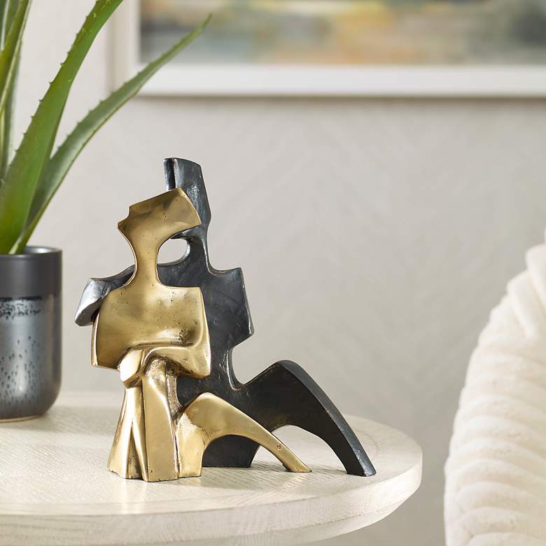 Image 3 Affection Set of 2 Bronze and Gold Sculptures more views