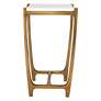 4_Affinity 22" High Antique Gold Accent Table, White Marble Top more views