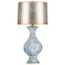 Affinity 36" Blue Ceramic Table Lamp with Silver Leaf Shade