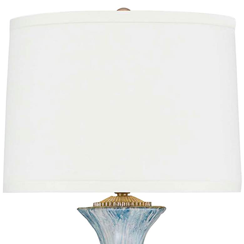 Image 3 Affinity Blue Ceramic Table Lamp with Cream Shade more views