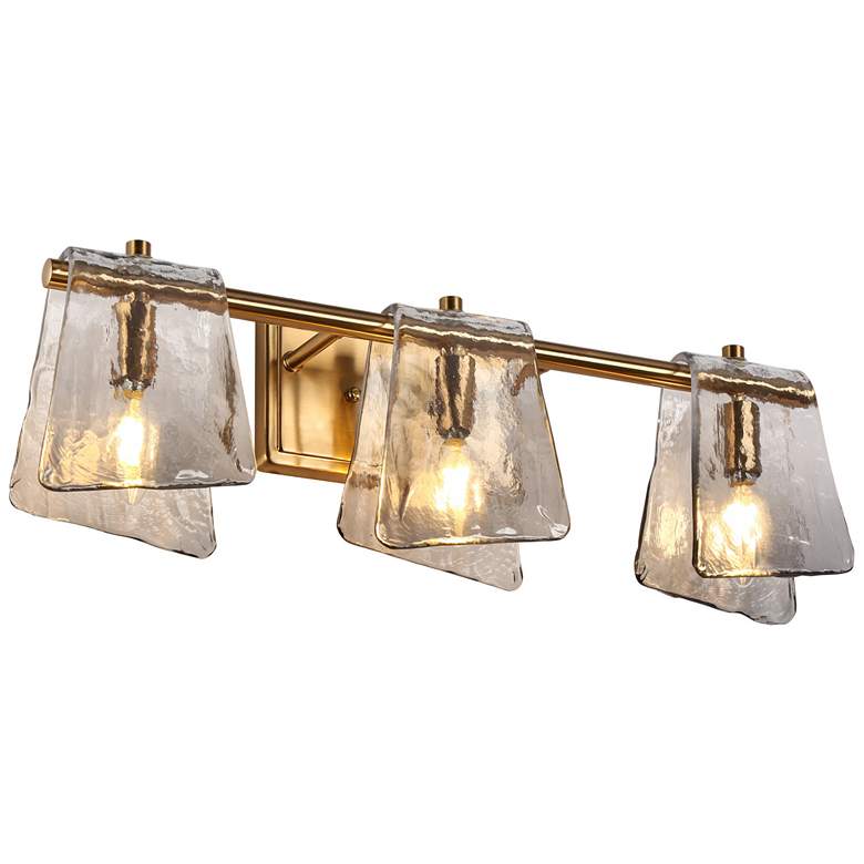 Image 1 Afmean 3-Light Grey Glass Bath Lights