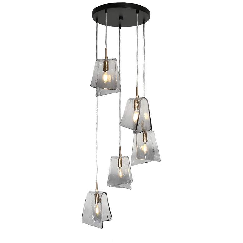Image 1 Afmean 5-Light Cluster Glass Island Light