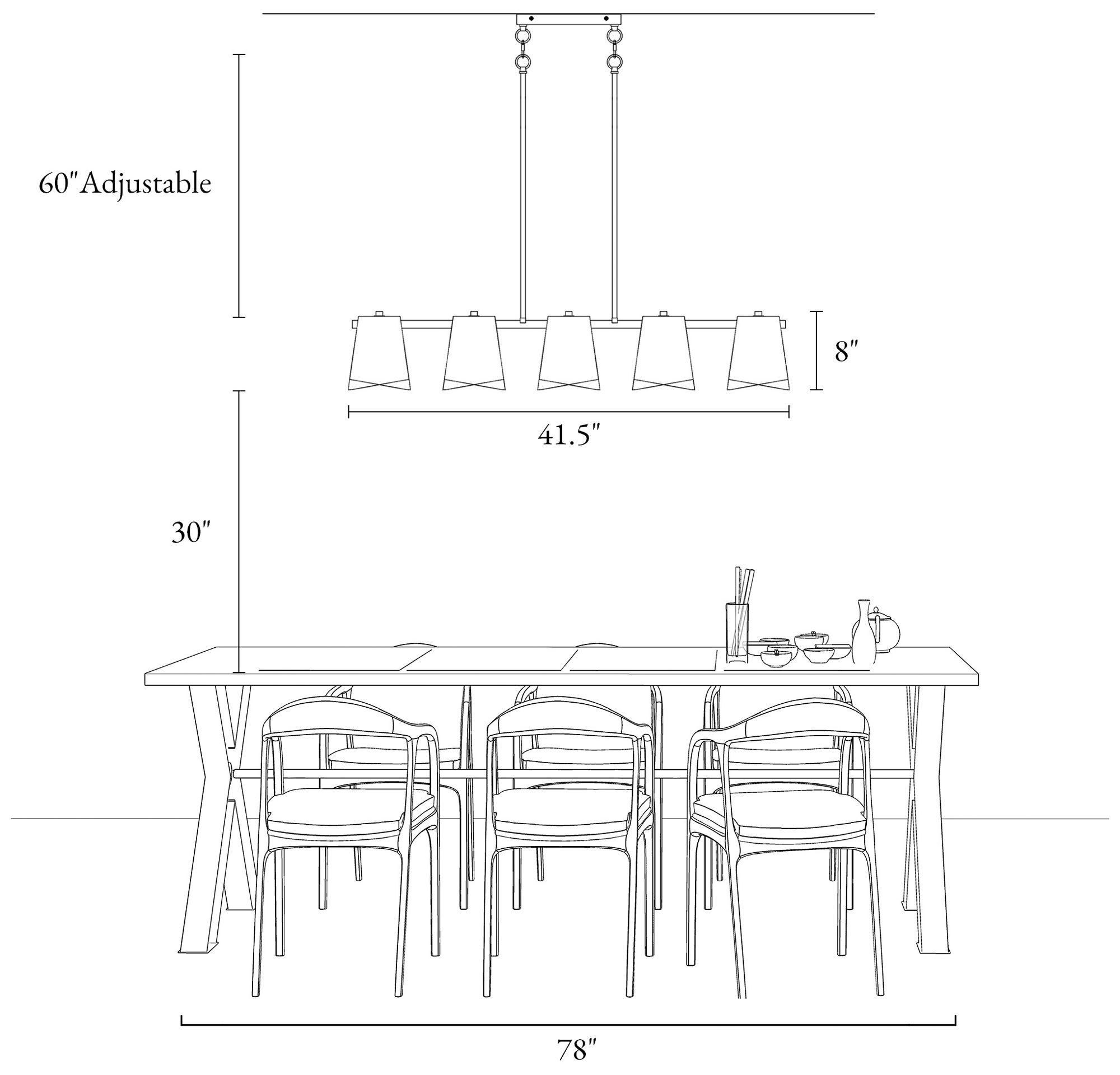 Image 4 Afmean 5-Light Grey Glass Island Chandelier more views
