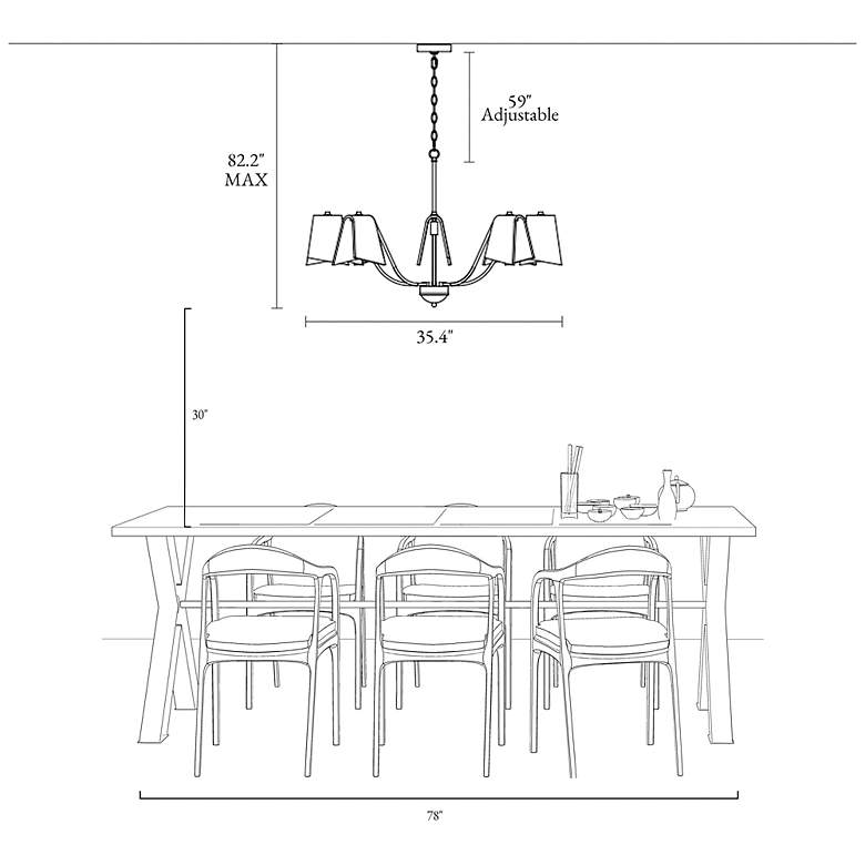 Image 4 Afmean 8-Light Grey Glass Chandelier more views