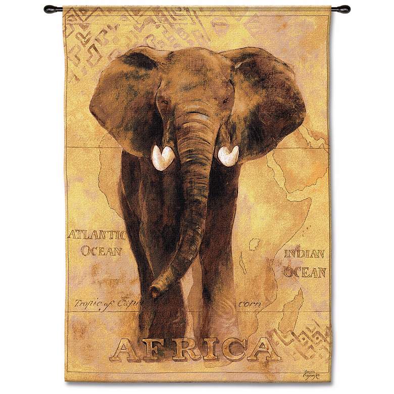 Image 1 African Elephant 53 inch High Wall Tapestry
