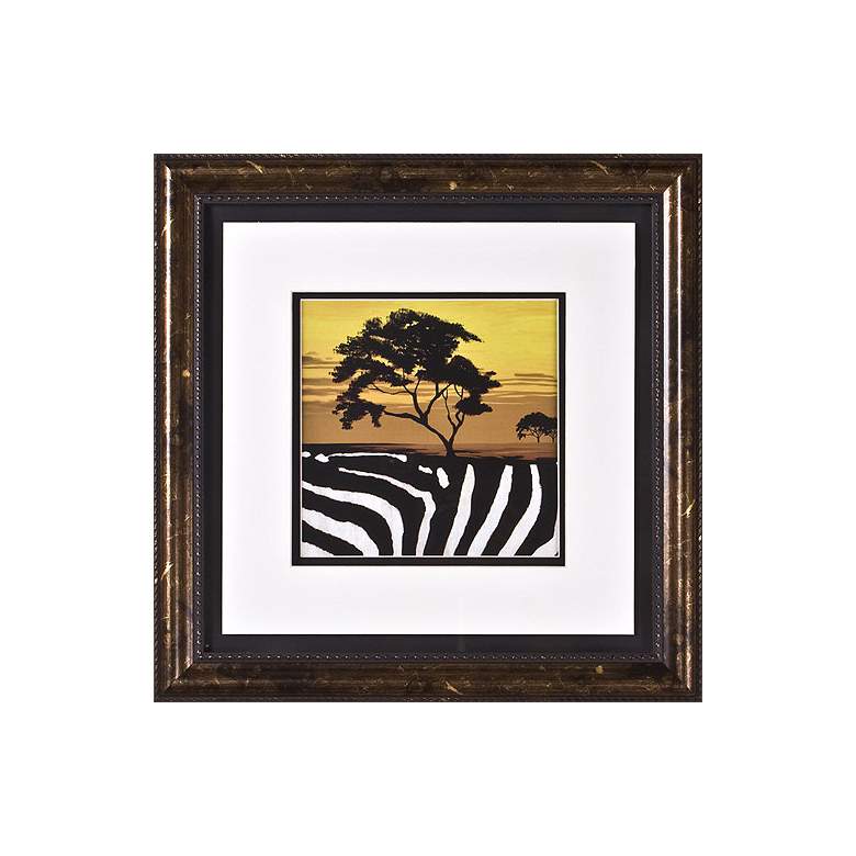 Image 1 African Tree II Print Under Glass 17 inch Square Wall Art