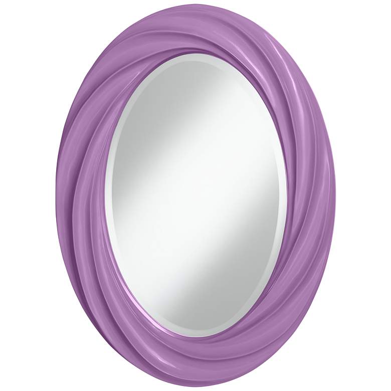 Image 1 African Violet 30 inch High Oval Twist Wall Mirror