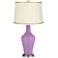 African Violet Anya Table Lamp with President's Braid Trim