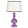 African Violet Apothecary Table Lamp with Ric-Rac Trim