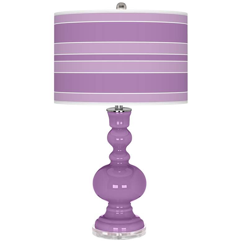Image 1 African Violet Bold Stripe Apothecary Table Lamp