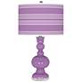 African Violet Bold Stripe Apothecary Table Lamp
