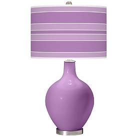 Image1 of African Violet Bold Stripe Ovo Table Lamp