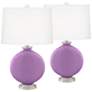 African Violet Carrie Table Lamp Set of 2 with Dimmers