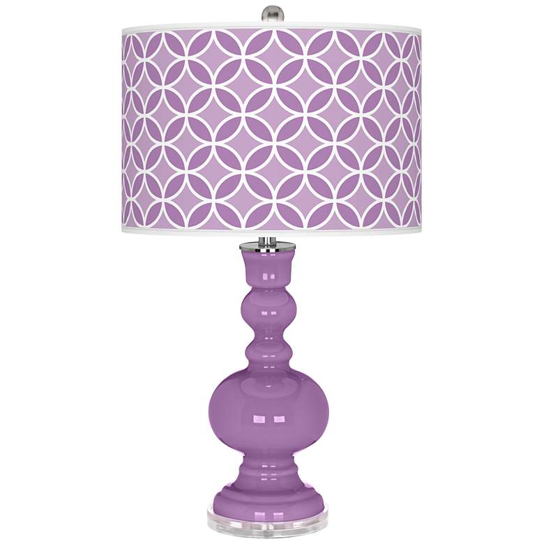 Image 1 African Violet Circle Rings Apothecary Table Lamp