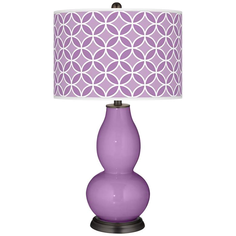 Image 1 African Violet Circle Rings Double Gourd Table Lamp