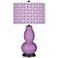 African Violet Circle Rings Double Gourd Table Lamp