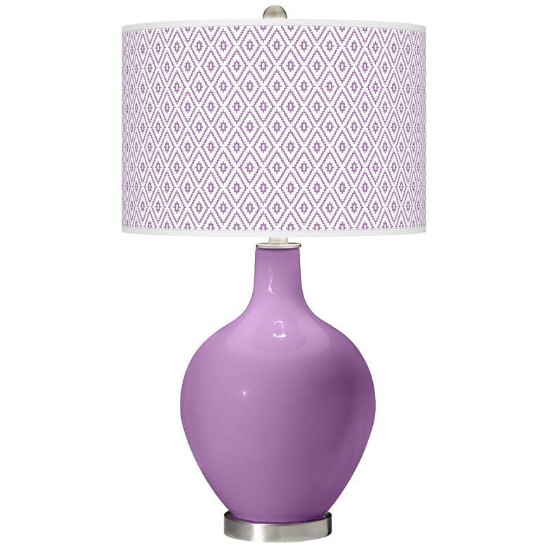 Image 1 African Violet Diamonds Ovo Table Lamp