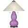 African Violet Fulton Table Lamp with Fluted Glass Shade