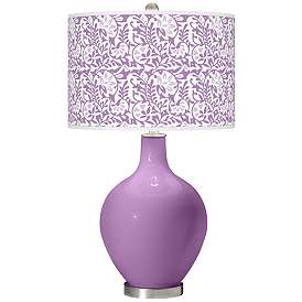 Image1 of African Violet Gardenia Ovo Table Lamp