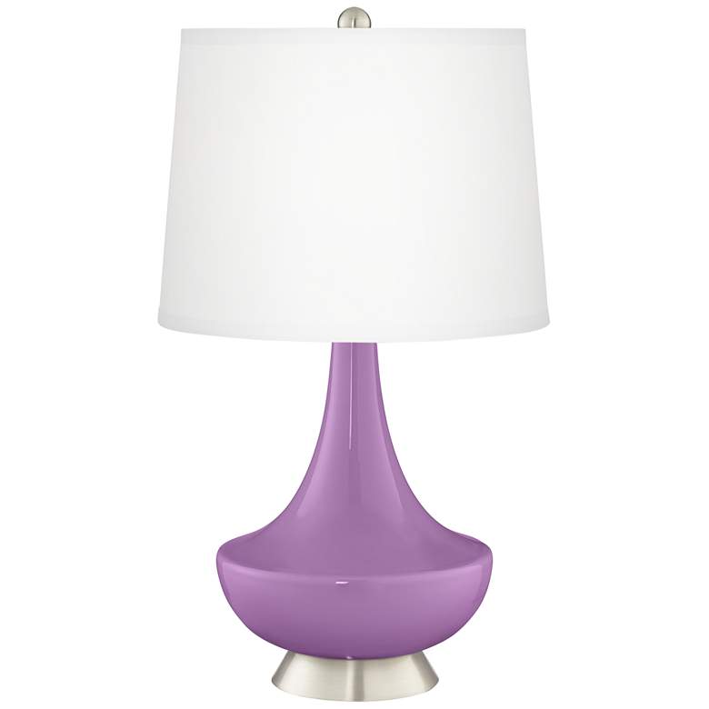 Image 2 African Violet Gillan Glass Table Lamp with Dimmer