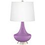 African Violet Gillan Glass Table Lamp with Dimmer