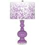 African Violet Mosaic Giclee Apothecary Table Lamp