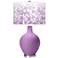African Violet Mosaic Giclee Ovo Table Lamp