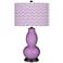 African Violet Narrow Zig Zag Double Gourd Table Lamp