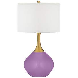Image1 of African Violet Nickki Brass Modern Table Lamp
