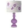 African Violet Rose Bouquet Apothecary Table Lamp