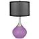 African Violet Spencer Table Lamp with Organza Black Shade
