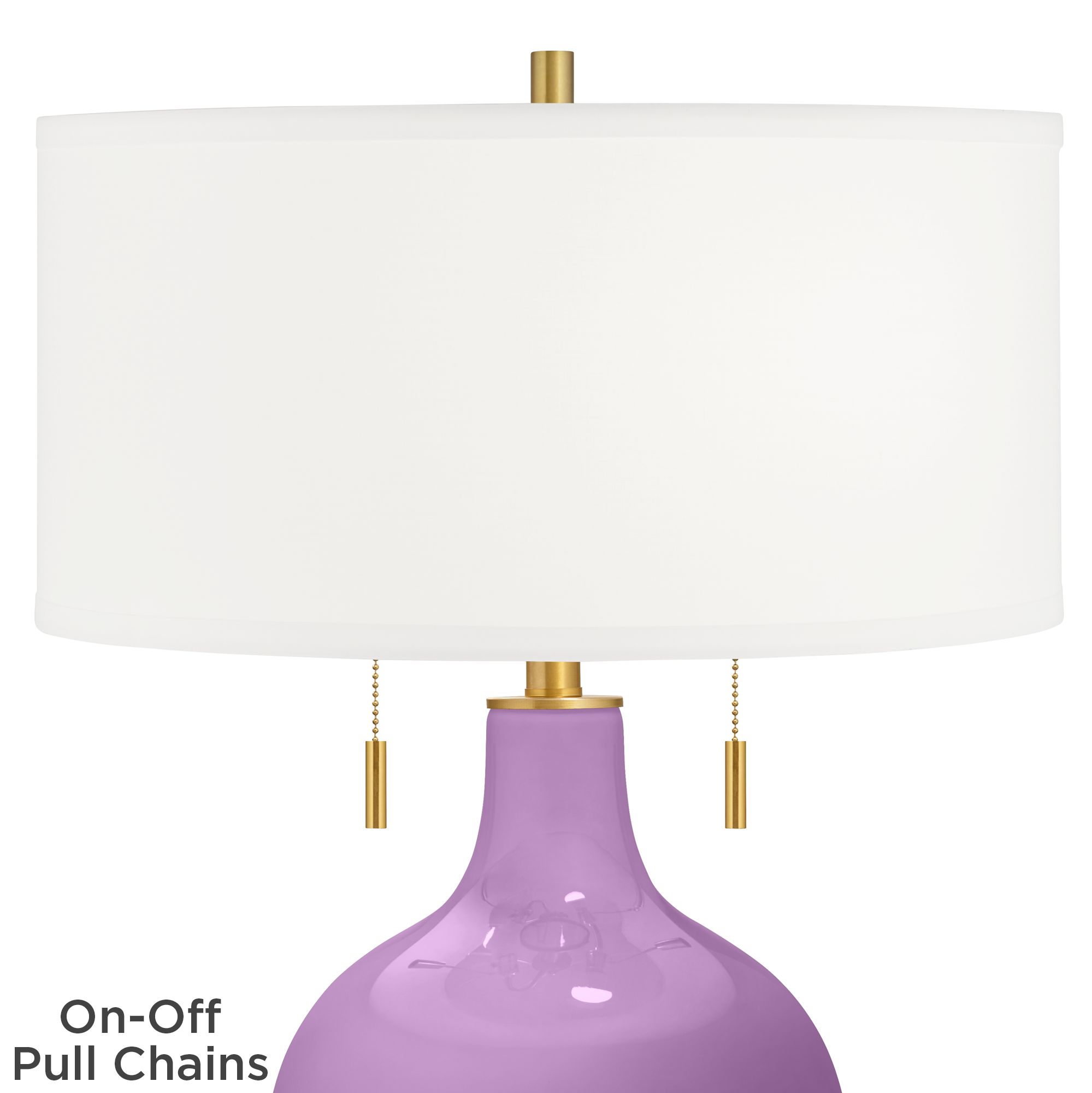 Image 2 African Violet Toby Brass Accents Table Lamp more views