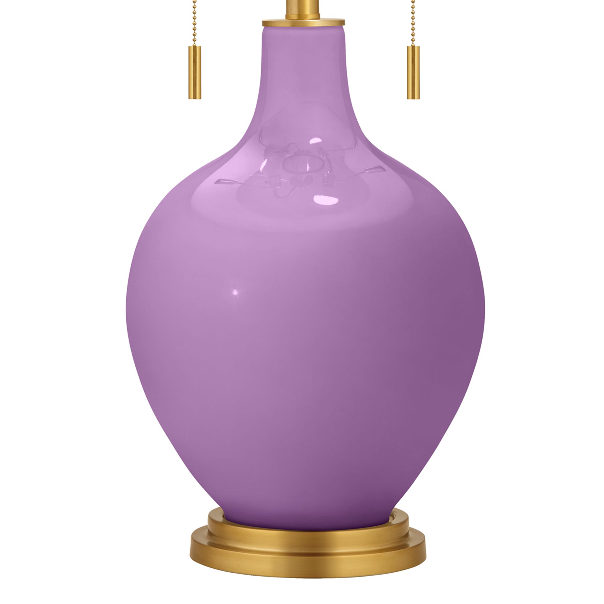 Image 3 African Violet Toby Brass Accents Table Lamp more views