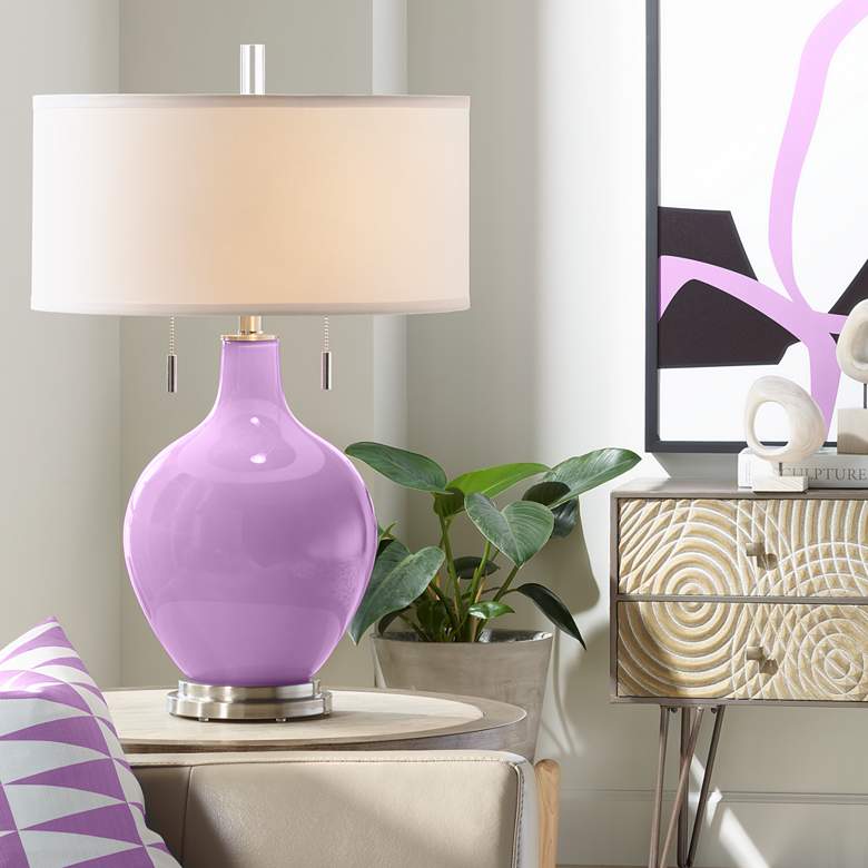 Image 1 African Violet Toby Table Lamp