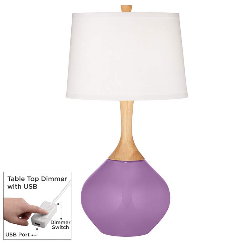 Image 1 African Violet Wexler Table Lamp with Dimmer