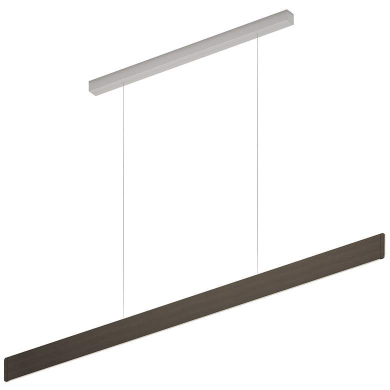 Image 1 After 8 60.31" Wide Champagne 1/4" Profile LED Pendant