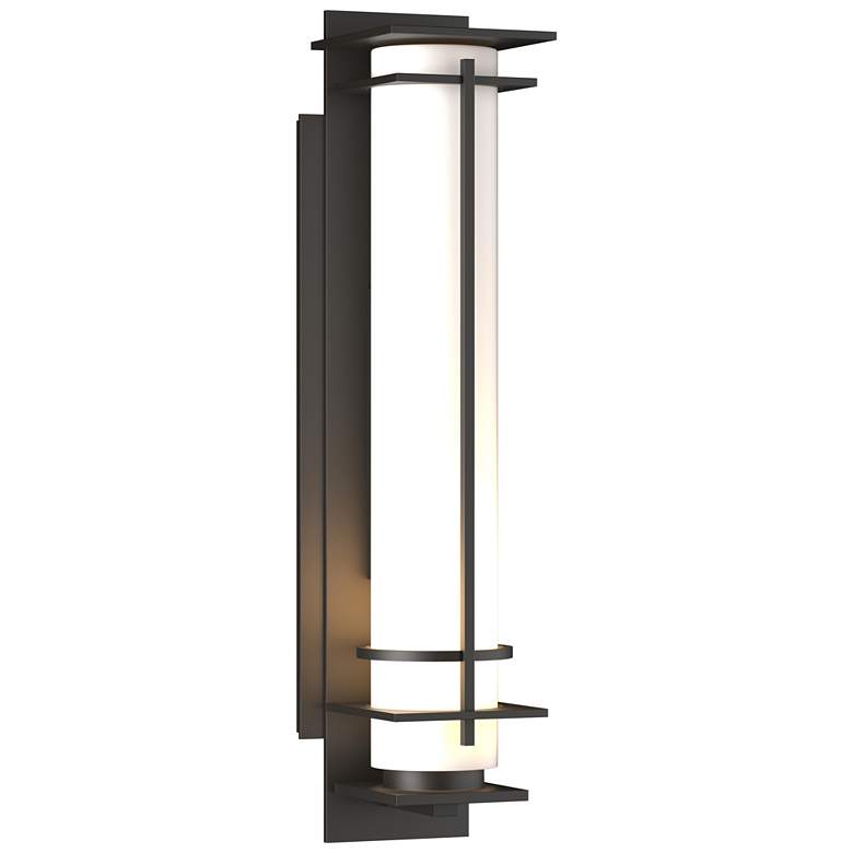 Image 1 After Hours 20 inch High Coastal Oil Rubbed Bronze Outdoor Sconce w/ Opal 