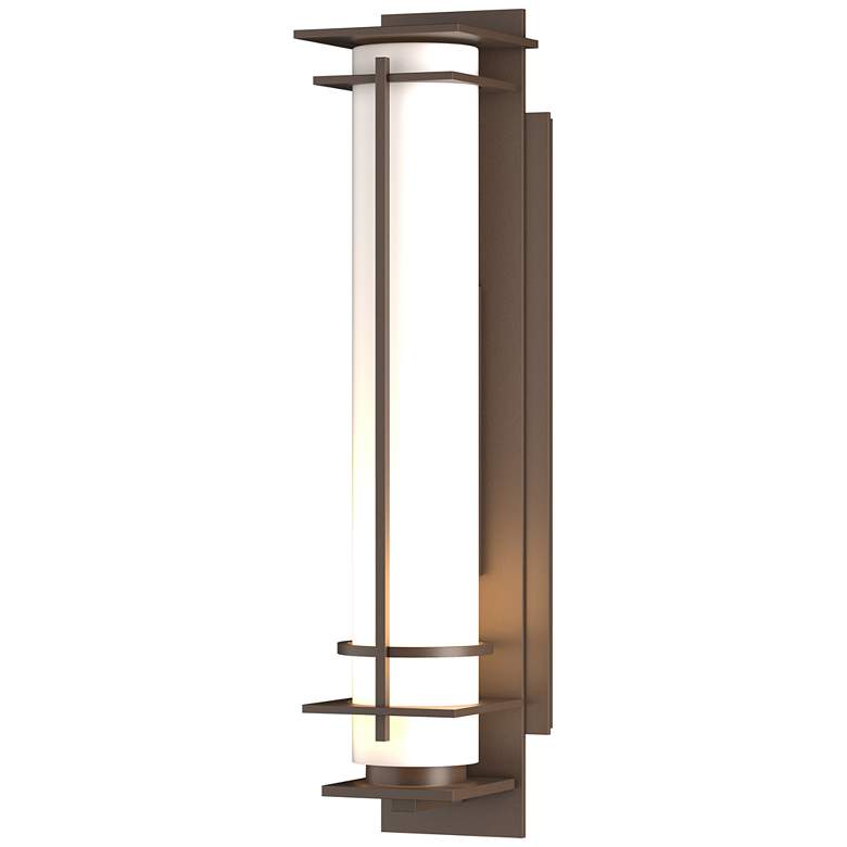Image 1 After Hours Coastal Bronze Outdoor Sconce With Opal Glass