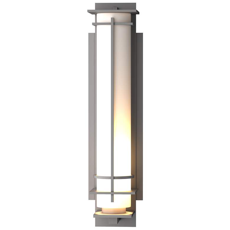 Image 1 After Hours Coastal Burnished Steel Large Outdoor Sconce With Opal Glass