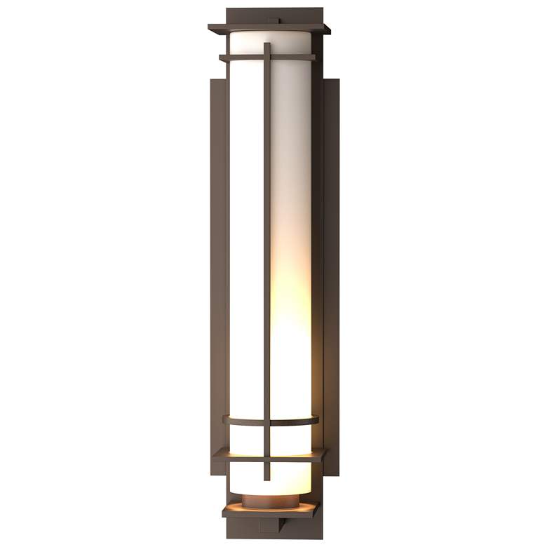 Image 1 After Hours Large Outdoor Sconce - Bronze Finish - Opal Glass