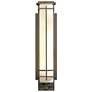 After Hours Large Outdoor Sconce - Smoke Finish - Opal Glass