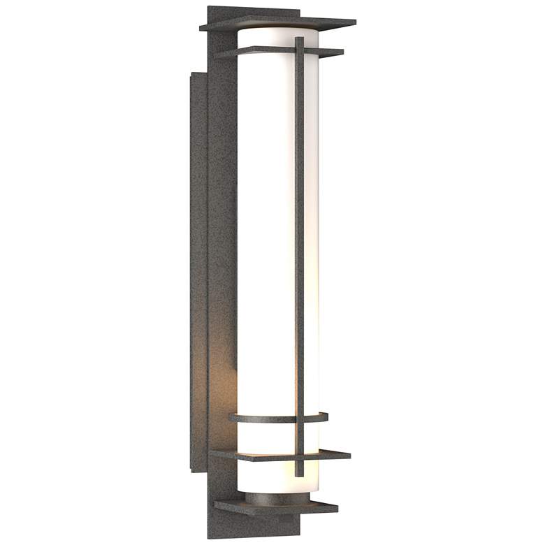 Image 1 After Hours Outdoor Sconce - Iron Finish - Opal Glass