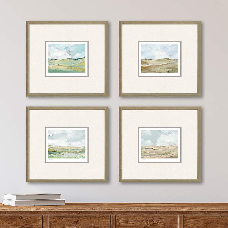 Image 2 Afternoon 15" Wide 4-Piece Rectangular Framed Wall Art Set