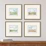 2_Afternoon 15" Wide 4-Piece Rectangular Framed Wall Art Set